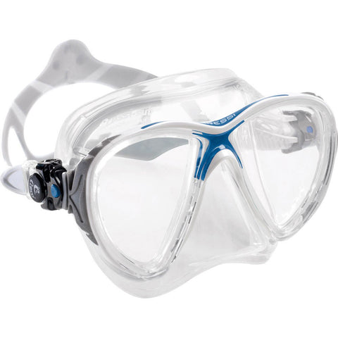 Cressi Big Eyes Evolution Crystal diving mask including prescription lenses